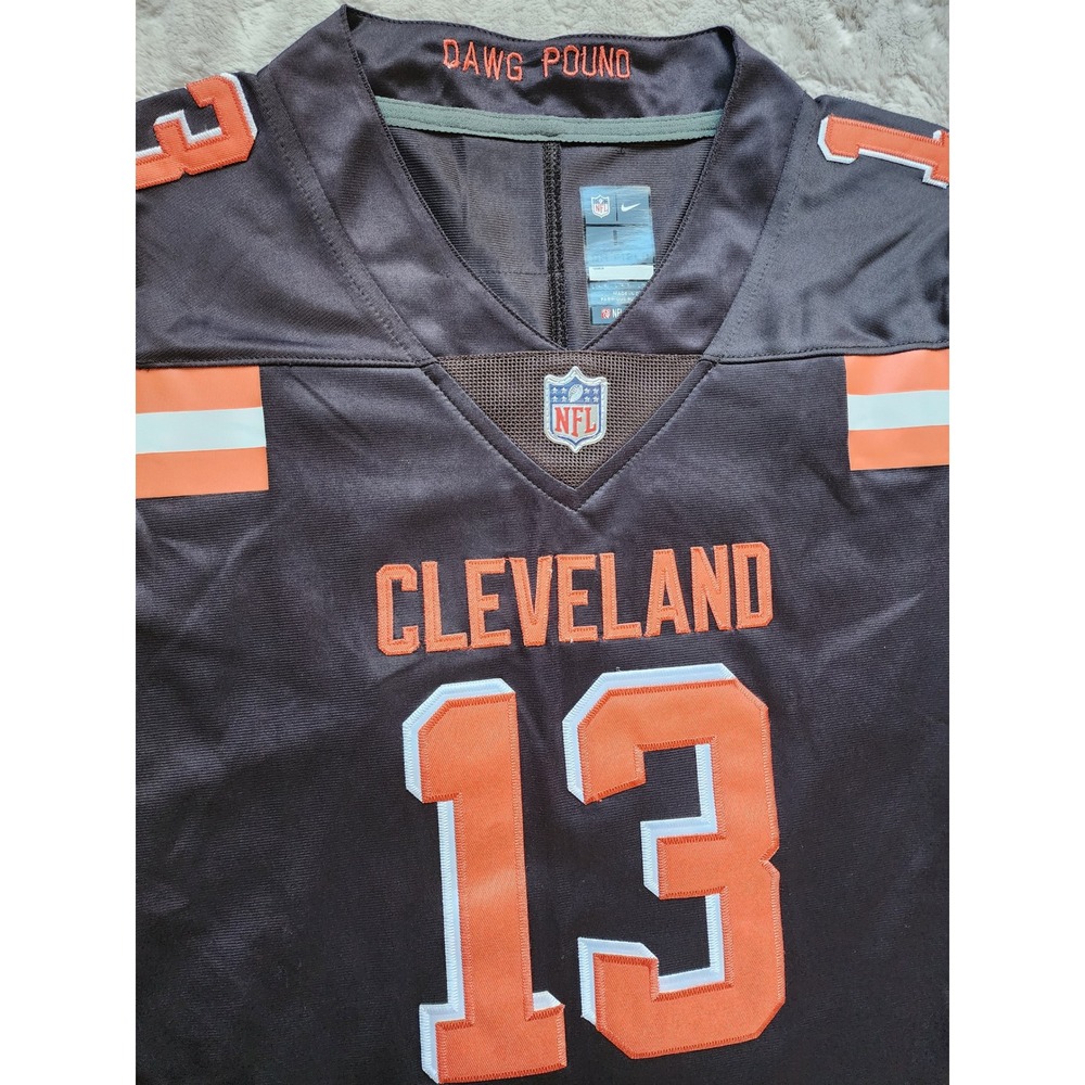 Nike Cleveland Browns Odell Beckham Jr 13 Jersey Kids Large Brown Football NFL